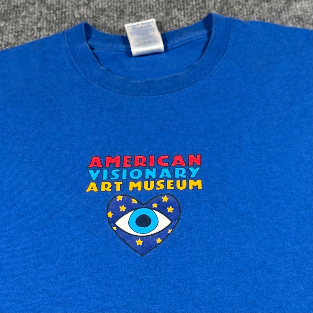 American Visionary Art Museum Promo Blue Graphic T-Shirt Sz Mens Medium